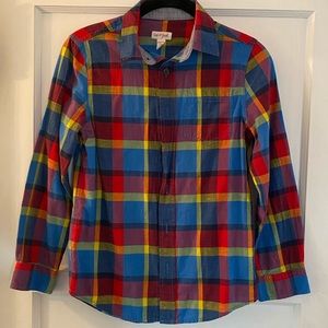 Boys plaid button down shirt